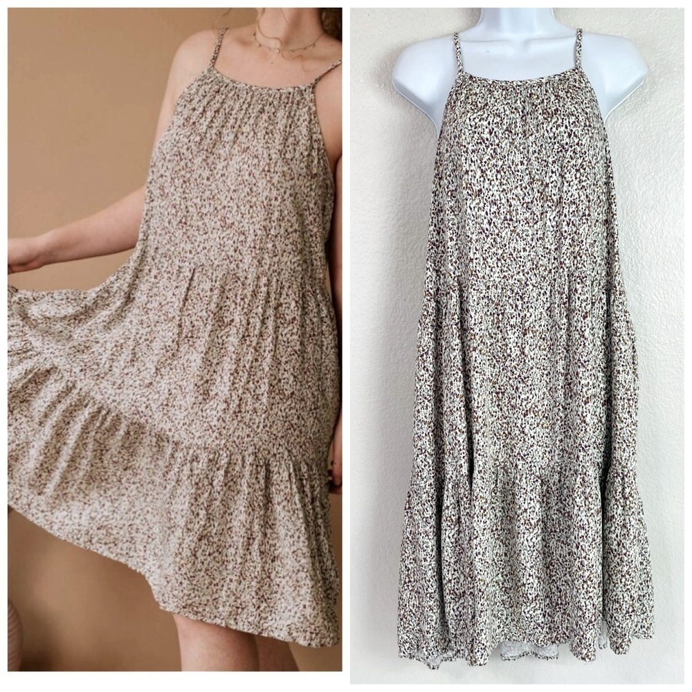 Thread & Supply Buttercream Dot Renalda Dress Size M
